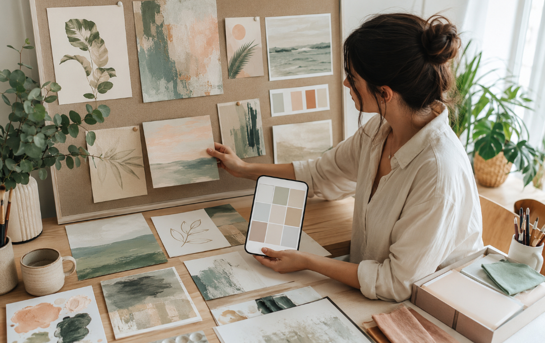 Artist refining a signature style through feedback