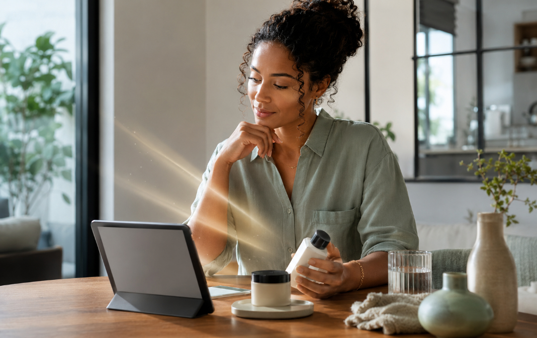 Consumer considering an authentic influencer product recommendation