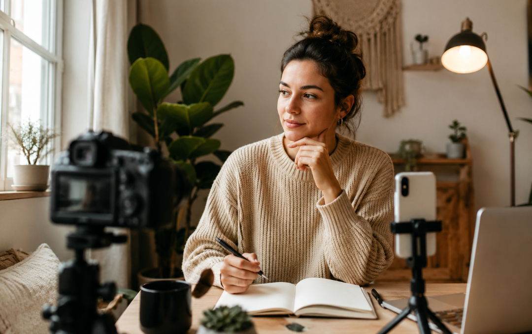 Creator planning authentic content designed for meaningful reach