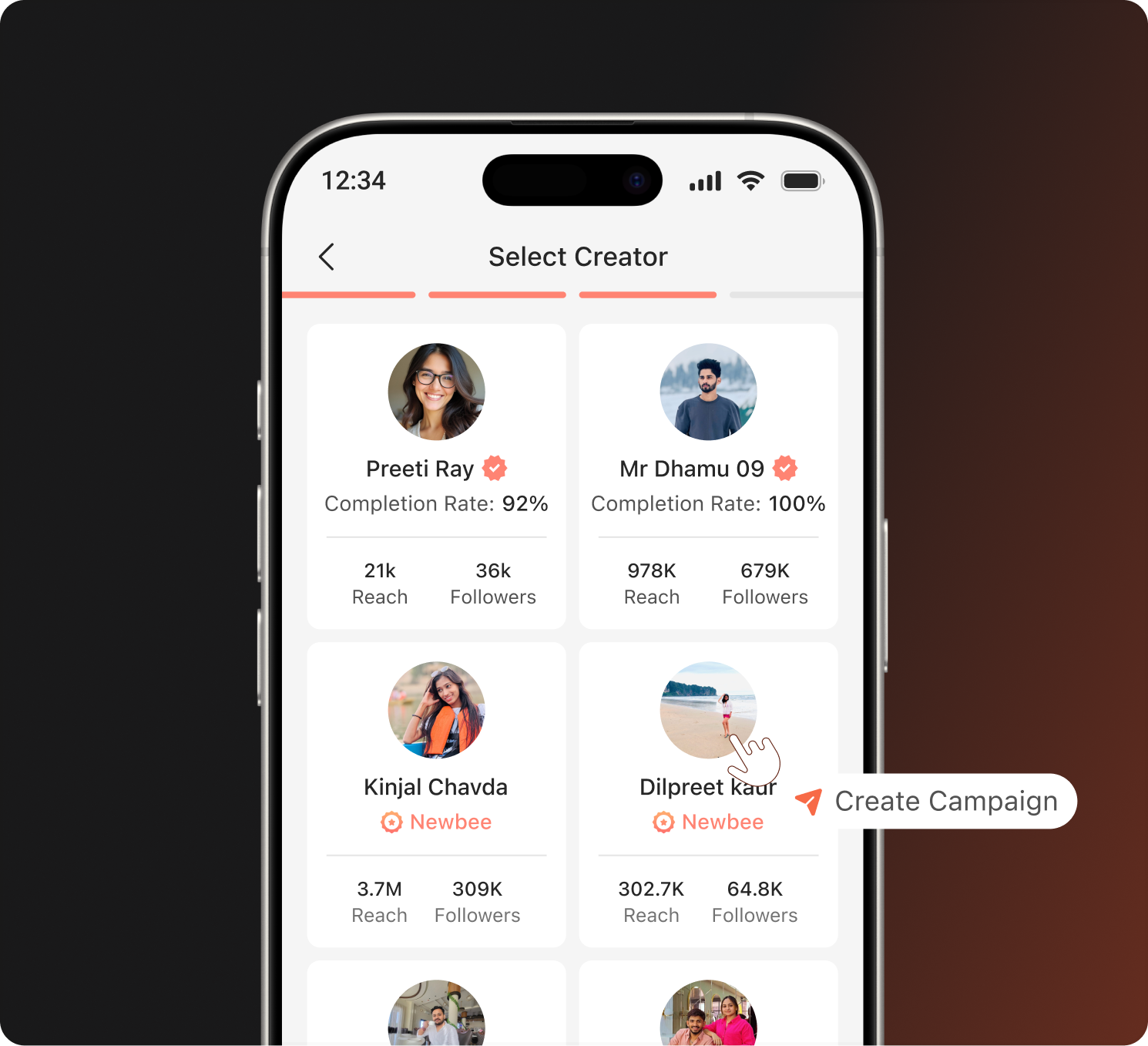 Creator invitation preview