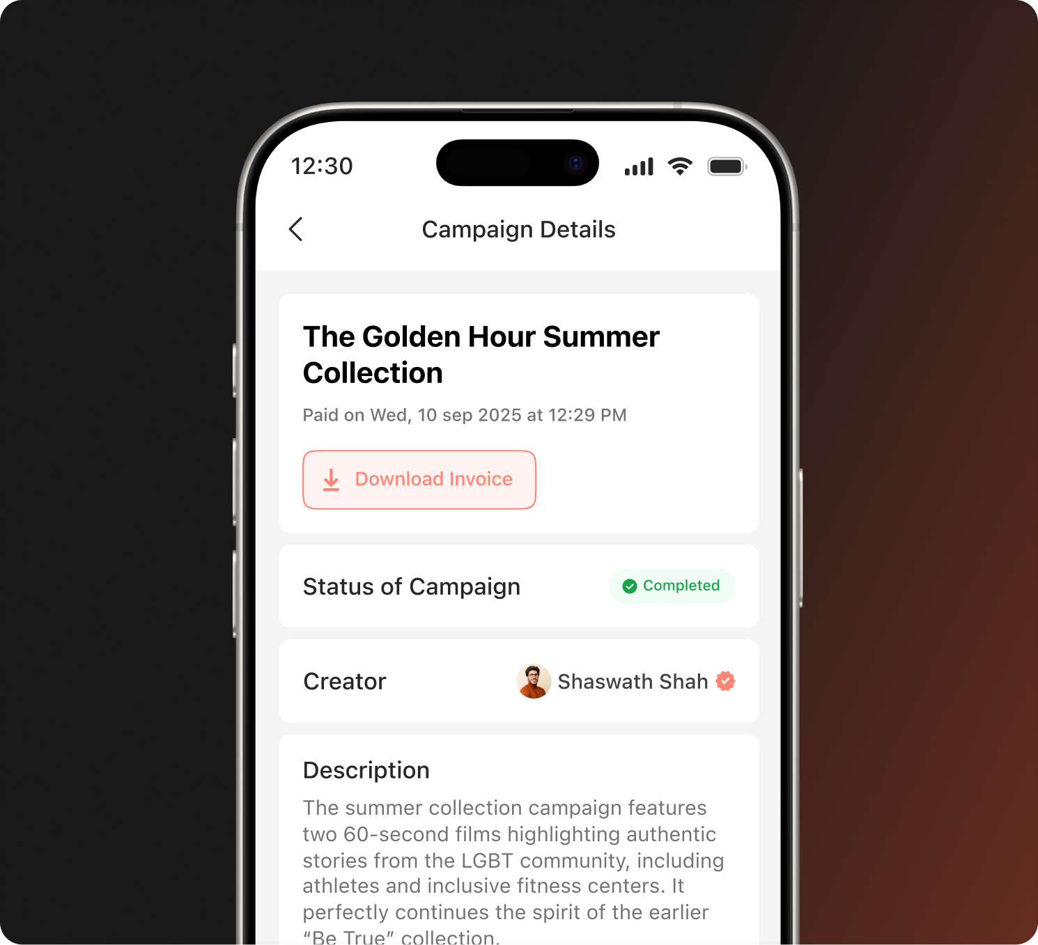Brand payment protection and invoice preview
