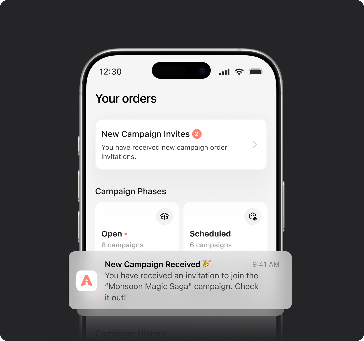 New campaign invite preview