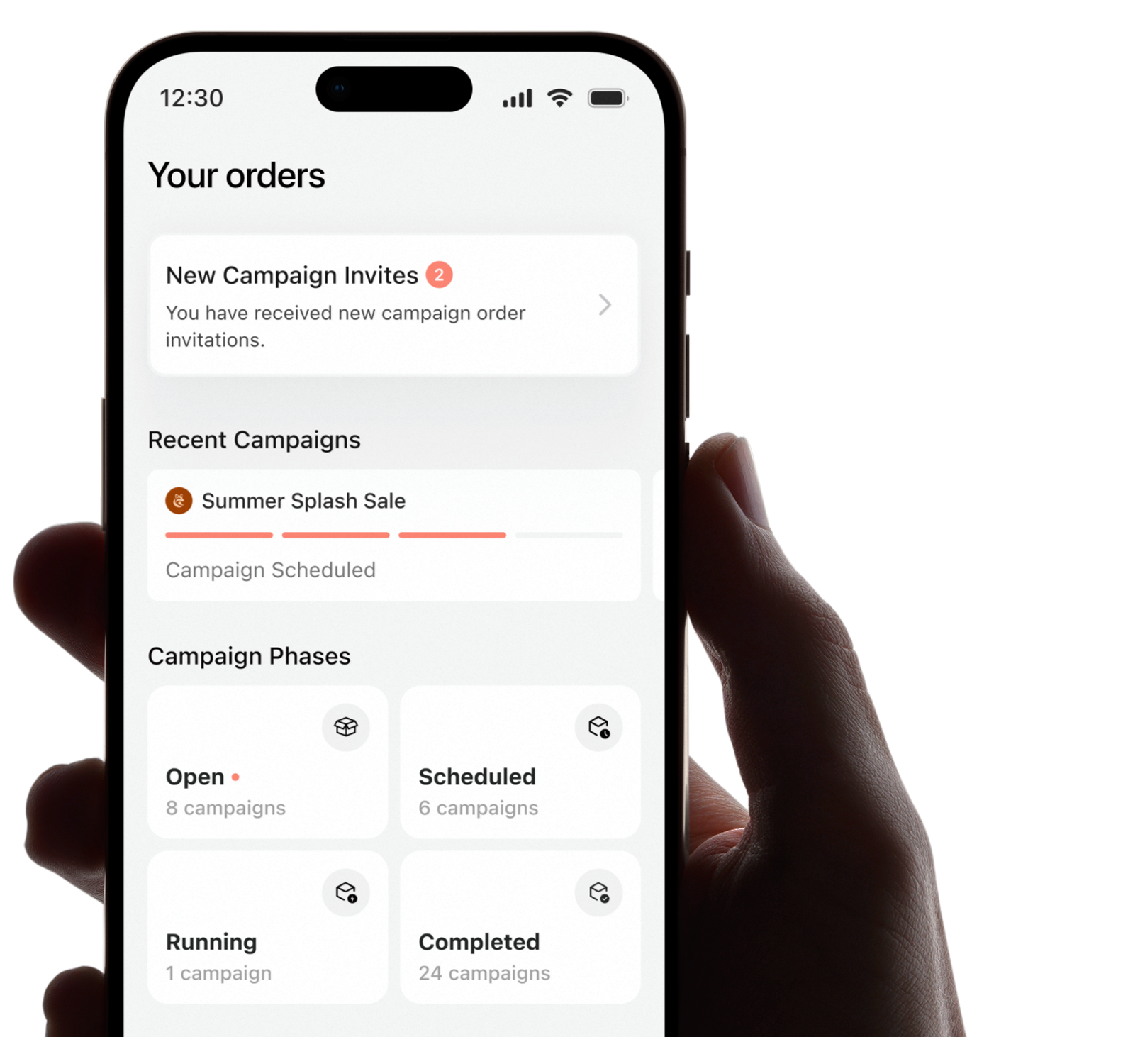 Creator orders dashboard on Adintors