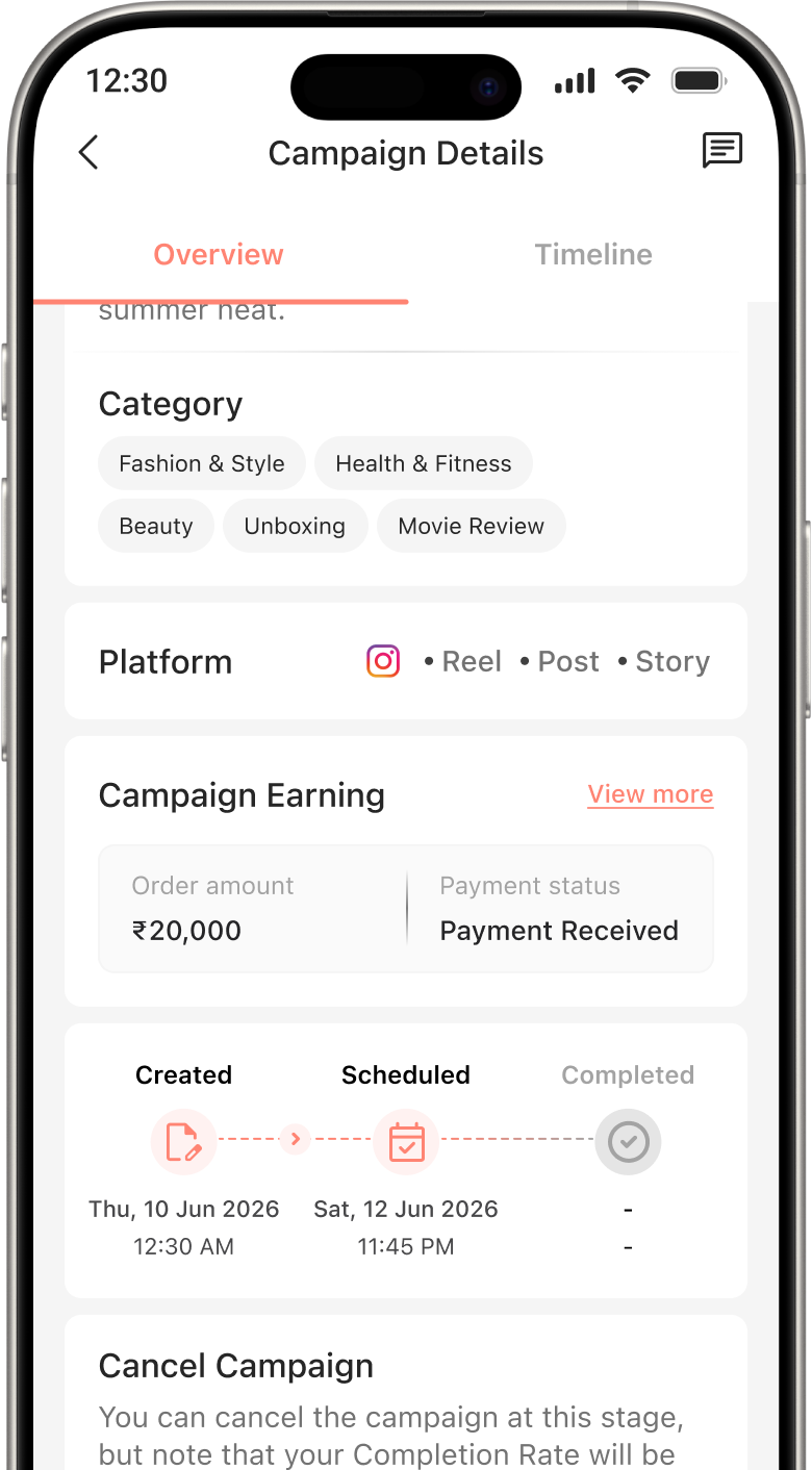 Creator payment workflow