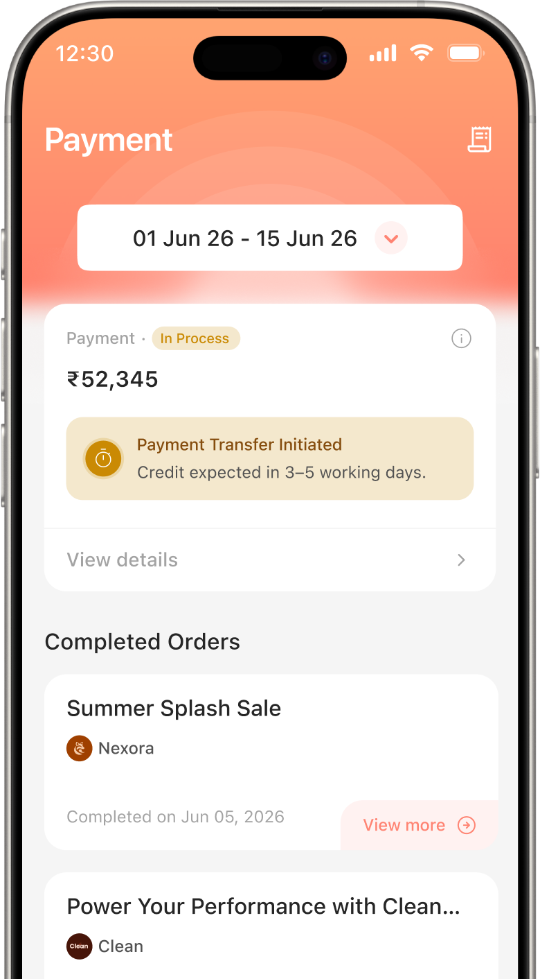 Creator payment workflow