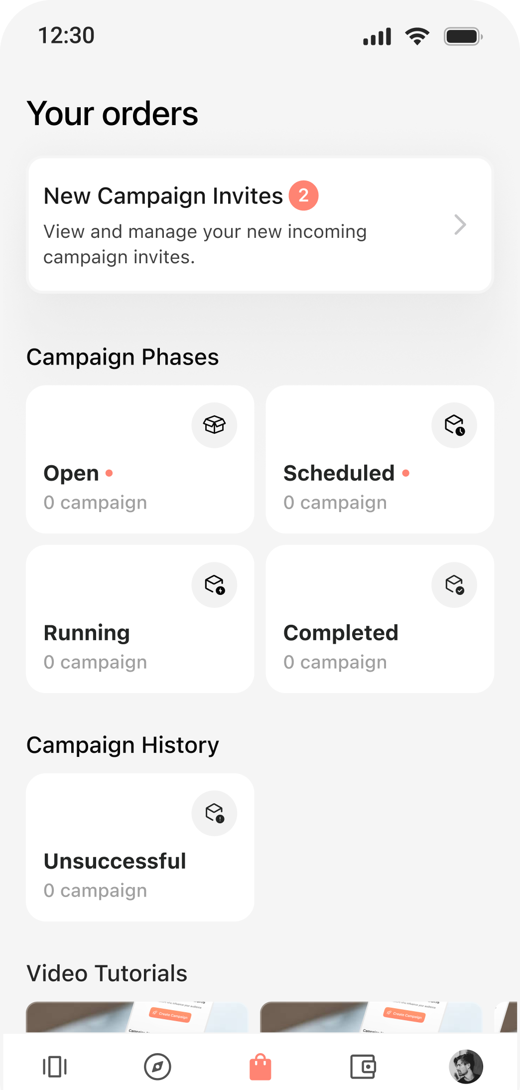 Receive campaign invitation